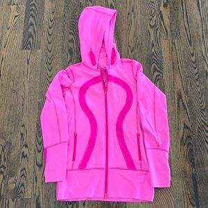 Lululemon hot/neon pink hoodie size 4 excellent condition
